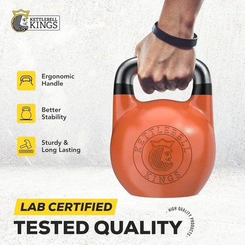 Miniatura 5 de Kettlebell Kings Pesas rusas de competición (mango de 1.378 in) 17.6-105.8 lbs Pesas de mano Equipo de gimnasio de entrenamiento