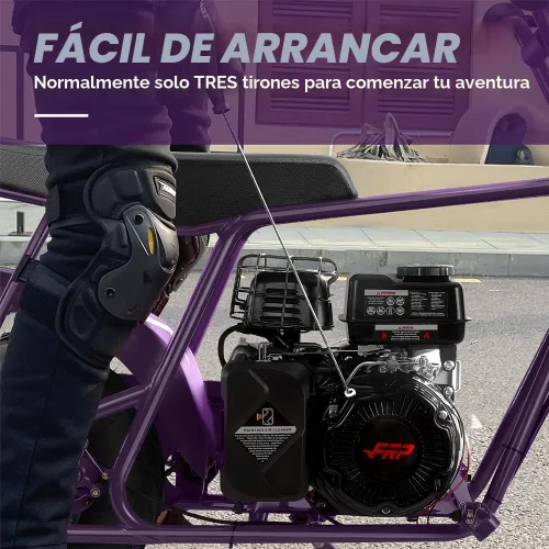 Miniatura 3 de FRP Mini Dirt Bike GMB100 Basic, nueva mini bicicleta de gasolina de 99 CC de 4 tiempos, 3 HP, todoterreno para adolescentes/adultos, sendero