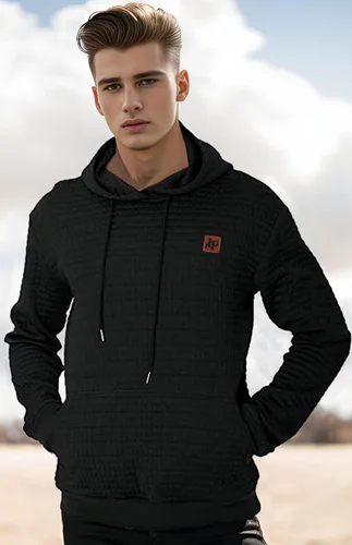 Miniatura 7 de Keasmto Sudaderas con capucha para hombre con estampado de teñido anudado, manga larga, sudaderas casuales con bolsillo