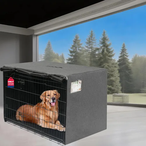 Miniatura 14 de HiCaptain - Cubierta de doble puerta para jaula de perro (para cajas de alambre de 24 30 36 42 48 pulgadas)