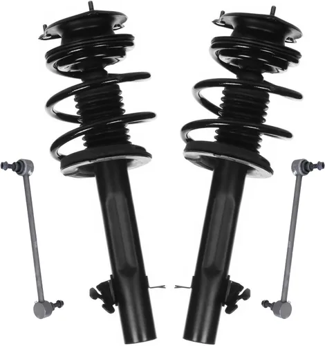 Miniatura 42 de Detroit Axle - Kit de 4 piezas RWD Puntales Delanteros Barras Estabilizadoras para Ford F-150 2021 2022 2023 2024, 2 Puntales con Resorte Helicoidal