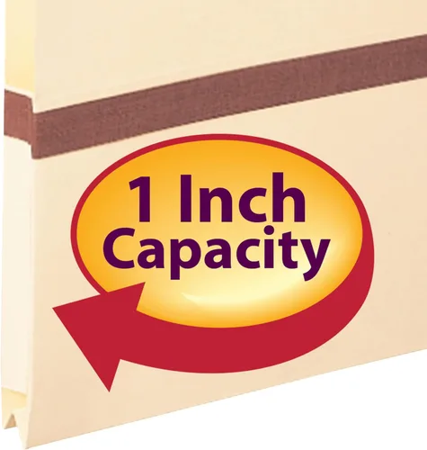 Miniatura 4 de Smead Bolsillo archivador, pestaña impresa de 2/5 cortes, Tyvek® reforzado, tamaño legal, Manila, 50 por caja (76487)
