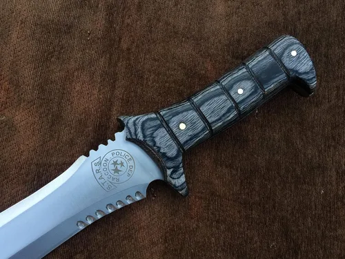 Miniatura 4 de SUFI Cuchillo hecho a mano personalizado 5160 Spring Steel Full Tang RE4 Leon Kennedy, regalo de cumpleaños