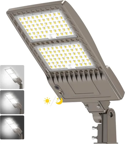 Miniatura 18 de Luz LED de Poste para Estacionamiento de 480V 320W con Montaje de Ajuste Deslizante, Luces LED Tipo Caja UL DLC Certificadas 44800LM 5000K Luces