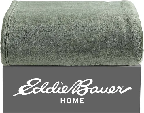 Miniatura 6 de Eddie Bauer - Manta, ropa de cama reversible de sherpa súper suave y forro polar cepillado, mantas para sofá, ideal para descansar