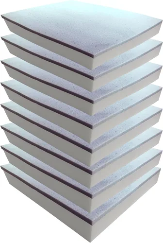 Miniatura 10 de Foamma Paquete de 6 almohadillas de espuma para tapicería de alta densidad de 2 x 20 x 20 pulgadas, repuesto de cojín de sofá, espuma de silla