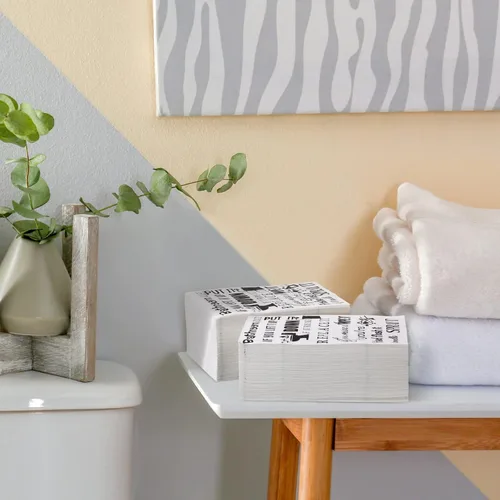Miniatura 5 de 200 servilletas desechables para baño, toallas de papel para invitados, reglas de baño, toallas de mano desechables para habitación, boda