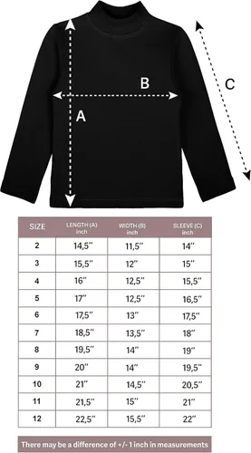 Miniatura 9 de Lilax Camiseta básica de algodón de cuello alto falso de manga larga para niña