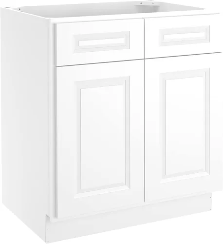 Miniatura 12 de LOVMOR Armarios de base de cocina, armario de almacenamiento aparador, gabinete de entrada con 1 cajón y estante ajustable, 24 pulgadas de ancho x
