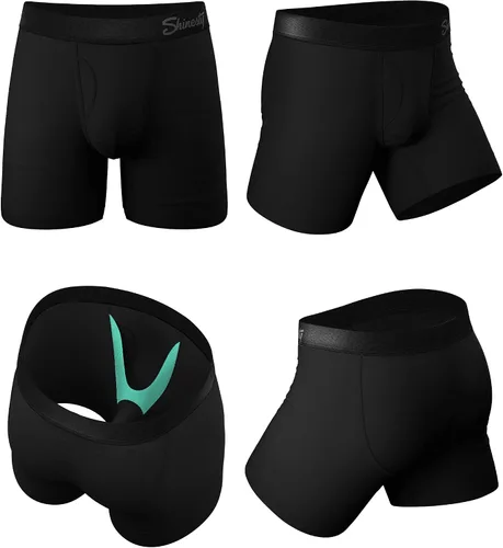 Miniatura 5 de Shinesty Hammock Support - Ropa interior para hombre, calzoncillos tipo bóxer con bragueta Paquete de 3