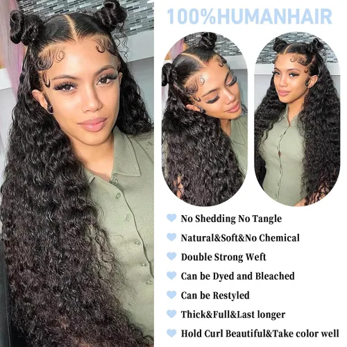 Miniatura 8 de Paquetes de cabello ondulado profundo, cabello humano rizado, 18 20 22 pulgadas, paquetes de cabello humano rizado y ondulado 100% sin procesar
