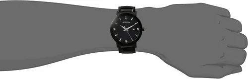 Miniatura 4 de Bulova Men's 3-Hand Quartz Watch with Diamond Dial and Edge to Edge Crystal