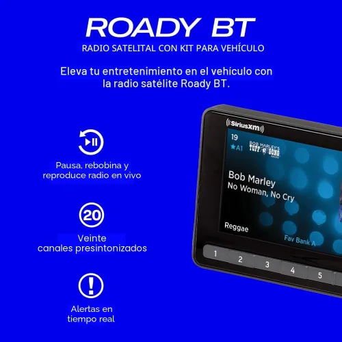 Miniatura 6 de SiriusXM Roady BT - Radio satelital para vehículos: disfruta de SiriusXM a través de tu estéreo de coche existente (RoadyBT SXVRBT1)