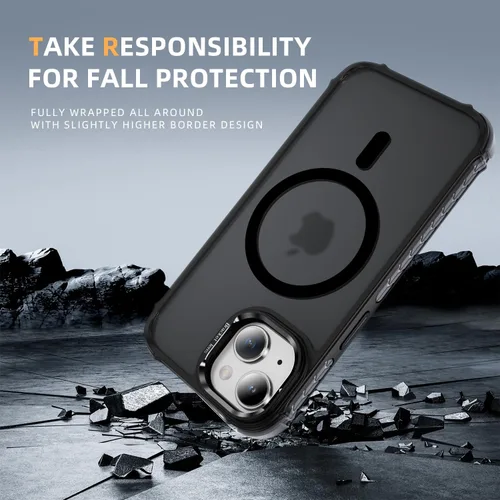 Miniatura 6 de Funda KETGII para iPhone 13, para iPhone 14, compatible con MagSafe, carga inalámbrica, resistente, a prueba de golpes, pata ajustable, delgada