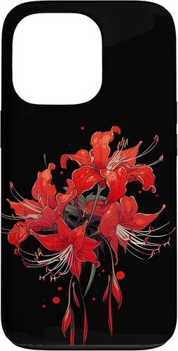 Miniatura 9 de iPhone 14 Red Spider Lily Funda de anime de manga estética japonesa japonesa