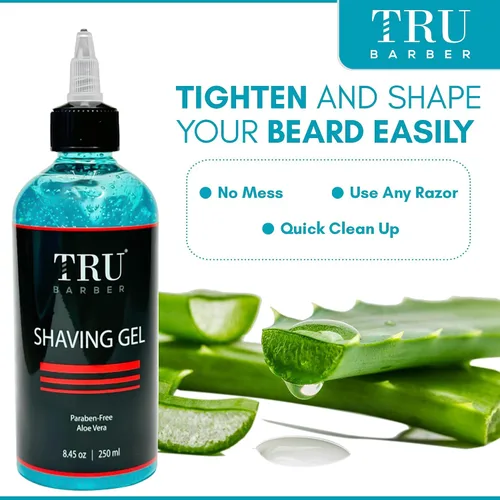 Miniatura 2 de TRU BARBER Gel de afeitar para hombres, afeitado recto, bordes perfectos y afeitado suave