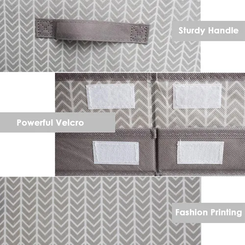 Miniatura 4 de Caja organizadora de juguetes para niños y niñas, contenedor grande de almacenamiento de tela plegable con tapa abatible y asas para ropa, manta