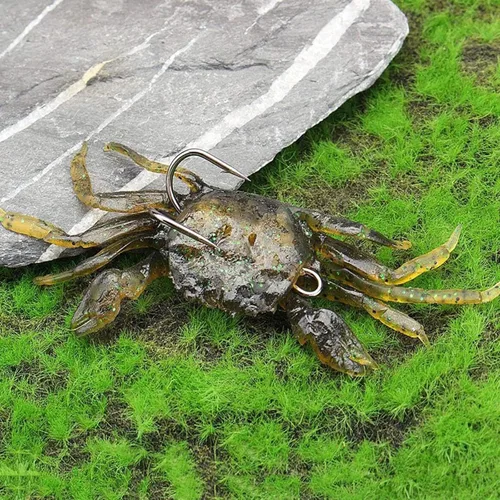 Miniatura 9 de 10 señuelos de cangrejo de plástico suave, cebos de pesca de agua salada con ganchos afilados, herramienta de accesorios de aparejos de agua dulce