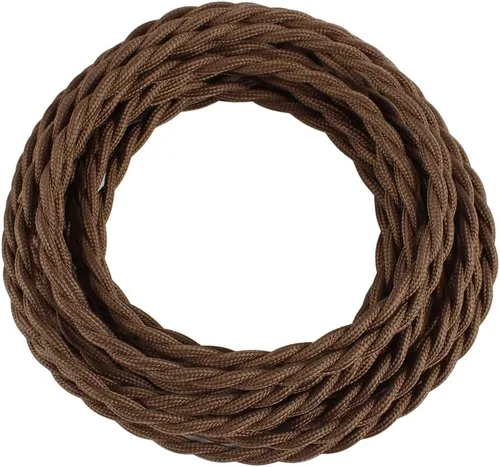 Miniatura 8 de Cable trenzado cubierto de tela para lámpara de 25 pies, 18/2 industrial eléctrico estilo vintage, calibre 18 estilo antiguo para lámpara retro