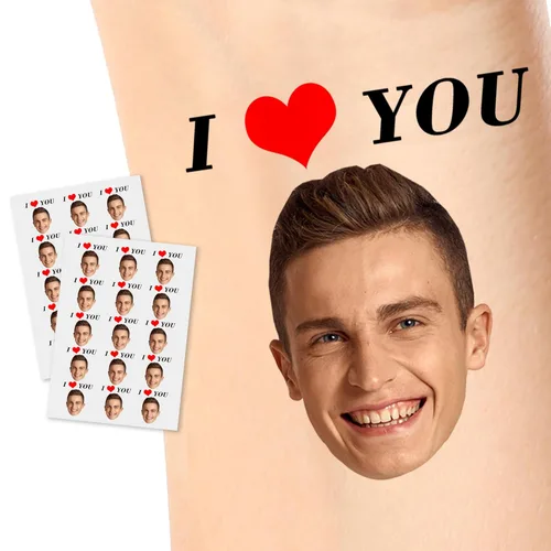 Miniatura 27 de Tatuajes temporales personalizados, personaliza cualquier foto tatuajes para cumpleaños, boda, despedida de soltera, 1 juego de 15 tatuajes Patrón 9