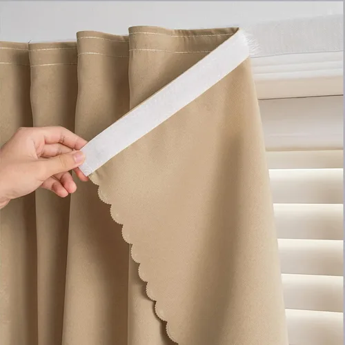 Miniatura 34 de Cortinas autoadhesivas, sin taladrar, sin varilla, cortinas opacas fáciles de instalar para persianas de ventana, dormitorio