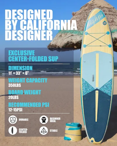 Miniatura 2 de Inflatable Stand Up Paddle Board for Youth and Adults – Wide Sup with Premium Accessories, Blow Up Paddleboard for Surfing, Fishing, Yoga & More