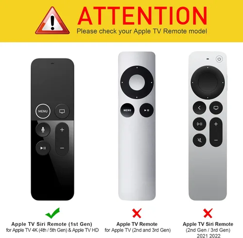 Miniatura 6 de Fintie - Funda protectora de silicona para control remoto de Siri Apple TV 4K de 5ª y 4ª generación, antideslizante, diseño de panal, ligero