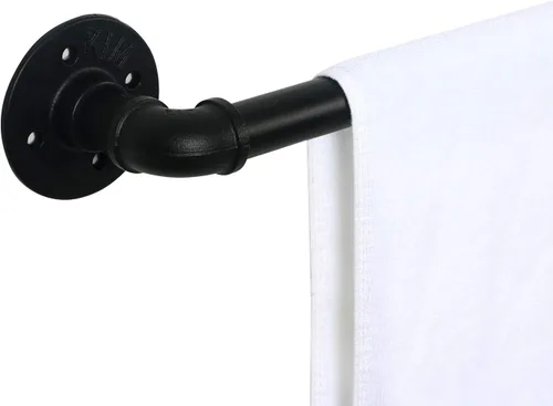 HouseAid Toallero industrial de 30 pulgadas, toallero rústico de granja, barra de toalla de estilo vintage para baño, montaje en pared, negro mate