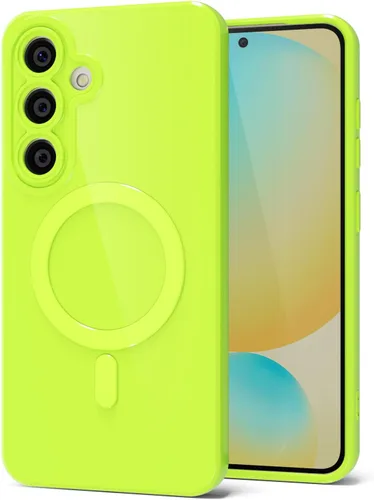 Miniatura 15 de Svanove para Samsung Galaxy S22 Funda de teléfono de silicona magnética, compatible con Magsafe, linda para mujeres, brillante color brillante, gel