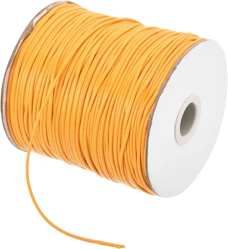 Miniatura 53 de MECCANIXITY Cordón encerado de poliéster encerado de 0.031 in, cuerda de cera de 175 yardas para hacer pulseras, collares, cuentas, joyería y Caqui