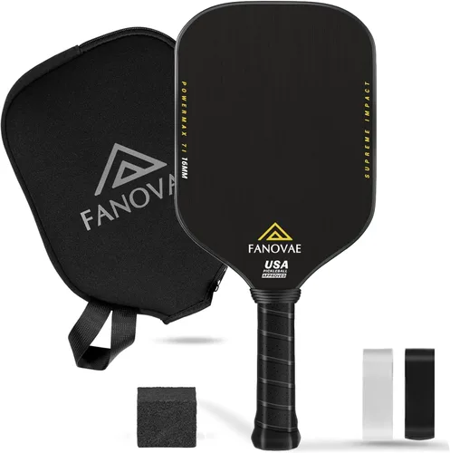 Paleta de pickleball Fanovae, superficie de fibra de carbono T700 en bruto, pala de pickleball de fibra de carbono en bruto, CFS, diseñada para