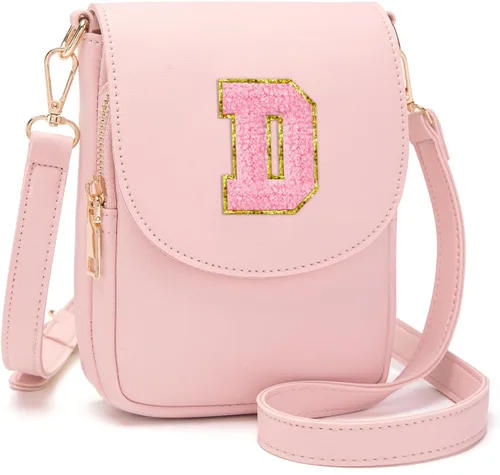 Miniatura 127 de Viverte Bolso Cruzado para Niñas Adolescentes Pequeñas, Bolso Inicial para Celular, Pequeña Cartera para Niños Pequeños, Bolso de Cuero con Tres