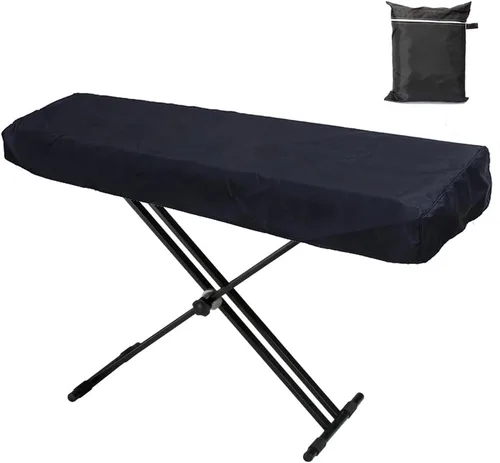 Cubierta antipolvo para teclado de piano para 61 teclas, impermeable, cubierta antipolvo para teclado electrónico con cordón ajustable, funda