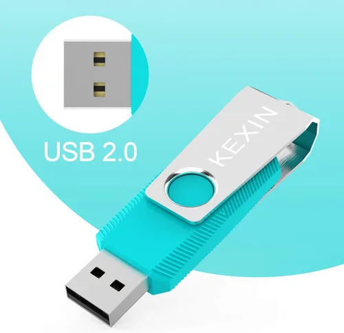 Miniatura 2 de KEXIN Unidad flash de 128 GB, paquete de 3 unidades flash USB de 128 GB, unidad de memoria USB 2.0 con llavero (128G 3 unidades)