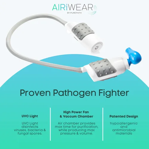 Miniatura 2 de Purificador de Aire Personal Portátil – Limpiador de Aire UVC para el Cuello para Viajes y Uso Diario – Recargable, Probado contra Virus