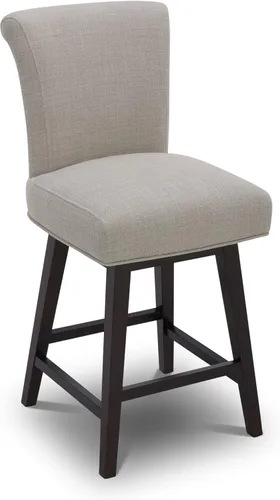Miniatura 37 de CHITA Taburete giratorio de 26 pulgadas con altura de mostrador, taburete de bar tapizado moderno con respaldo certificado FSC de cuero sintético