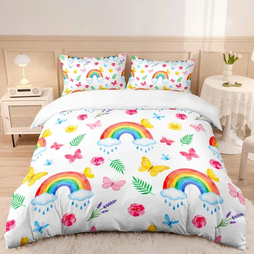 Miniatura 21 de AILONEN Hobby Cat Twin Duvet Cover Set 3 Piece, Blue Sports Art Bedding Pack, Cupcake Ball Microfiber Shell, 2 Pillowcases