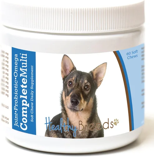 Miniatura 32 de Healthy Breeds Pug todo en uno multivitamínico suave masticable 60