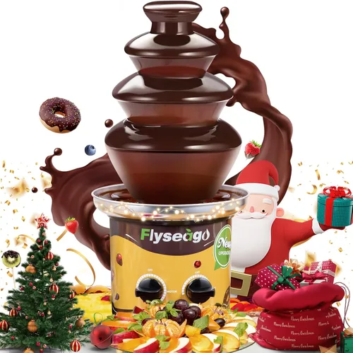 Máquina de fuente de chocolate de 4 niveles, fuente de fondue profesional mejorada, fácil limpieza, fuente de queso de nacho caliente para fiestas,