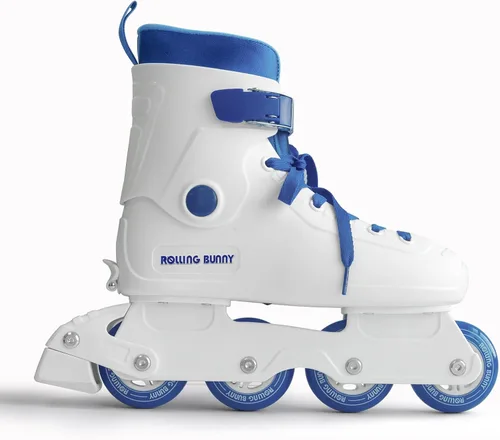 Patines en línea para mujeres y niñas, cuchillas de rodillo de tamaño ajustable para mujeres adultas, carcasa dura ABEC-7, suaves y cómodos Azul