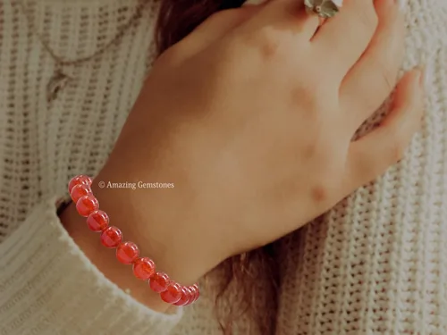 Miniatura 488 de Amazing Gemstone Pulsera de cristal para mujeres y hombres, pulsera de cristal curativo de protección, pulsera elástica con cuentas de piedras