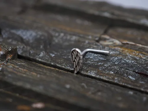 Miniatura 3 de Mini tornillo de nariz de plata de ley con alas de ángel, joyería para nariz, piercing para el cuerpo, piercing, joyería para el cuerpo