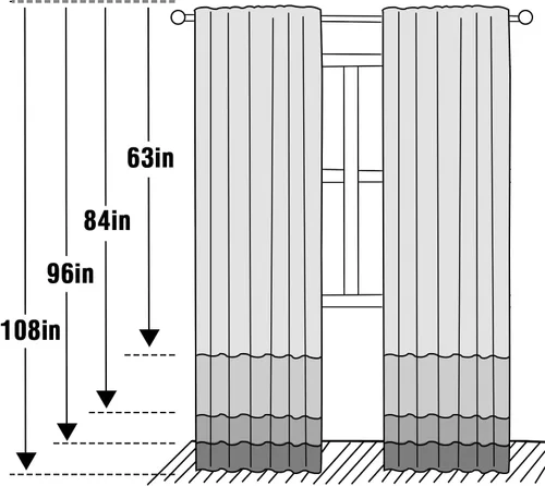 Miniatura 8 de Turquoize Cortinas Opacas para Tratamiento de Ventana con Trabillas Traseras para Sala de Estar/Dormitorio, Tratamientos de Ventana con Aislamiento