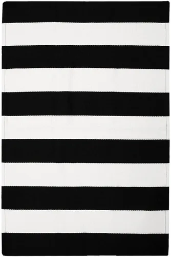 Miniatura 8 de IOHOUZE - Tapete a rayas negro y blanco de 27.5 x 43 pulgadas para puerta principal, lavable, para porche delantero, tapete de bienvenida