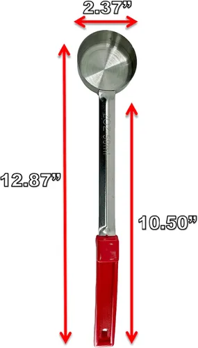 Miniatura 2 de Cuchara de servir de acero inoxidable para control de porciones, paquete de 2 (2 onzas, sólida)