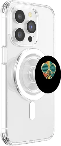 Miniatura 3 de Pelota de tenis de pádel retro, raqueta vintage PopSockets MagSafe PopGrip para iPhone