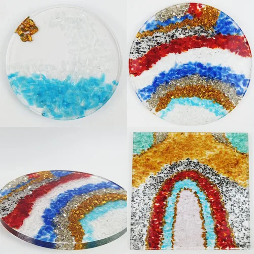 Miniatura 7 de LUSTERING Vidrio triturado de alto brillo con purpurina, vidrio de fuego, vidrio roto, gemas de vidrio para foso de fuego, manualidades DIY