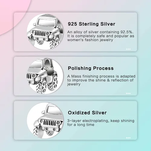 Miniatura 298 de LUXILLA Abalorio de plata de ley 925 para madre, hija, abuela, para familia, amor, madre, hija, abuela, para pulseras, collares, dijes, abalorios