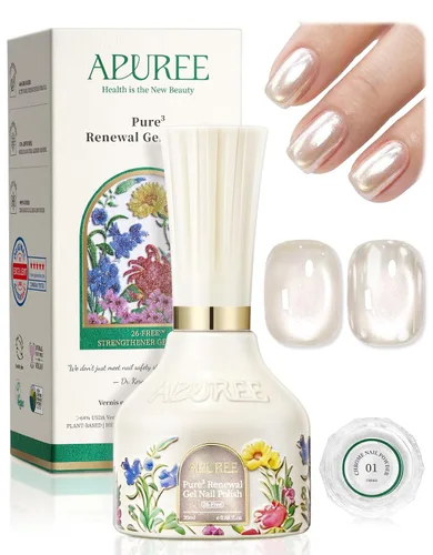 Miniatura 26 de APUREE Esmalte de uñas de gel fortalecedor: ámbar traslúcido Certificado USDA de base biológica Calidad de salón libre de HEMA Esmalte de gel