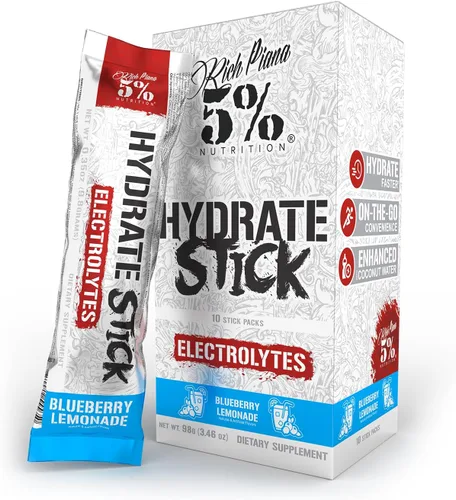 Miniatura 2 de 5% Nutrition Paquetes de hidratación Hydrate Stick Paquetes de mezcla de polvo de electrolitos deportivos con agua de coco Paquete de 2